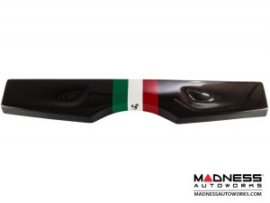 FIAT 500 Parcel Shelf - Carbon Fiber - Italian Racing Stripe w/ Black Scorpion  